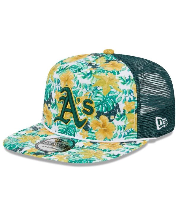 【送料無料】 ニューエラ メンズ 帽子 アクセサリー Men's Oakland Athletics Tropic Floral Golfer Snapback Hat Green