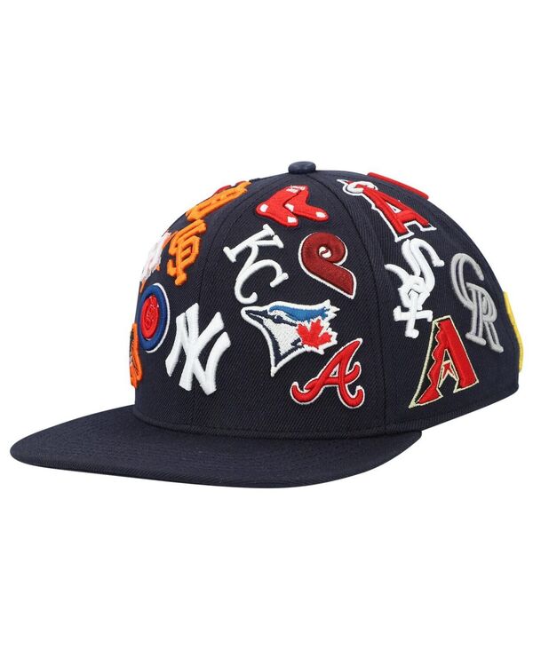 【送料無料】 プロスタンダード メンズ 帽子 アクセサリー Men's Navy Mlb Pro League Wool Snapback Hat Navy
