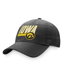 【送料無料】 トップオブザワールド メンズ 帽子 アクセサリー Men's Charcoal Iowa Hawkeyes Slice Adjustable Hat Charcoal