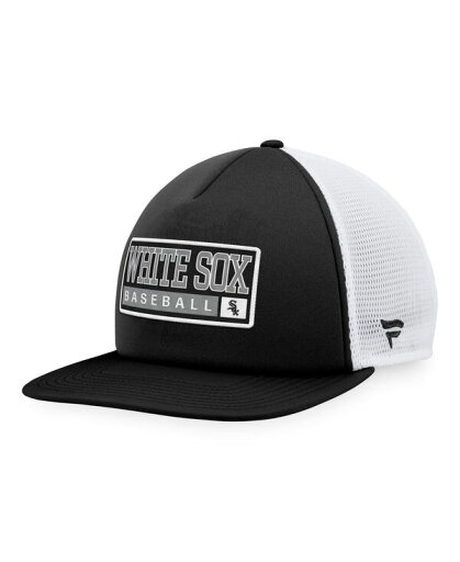 【送料無料】 マジェスティック メンズ 帽子 アクセサリー Men's Black White Chicago White Sox Foam Trucker Snapback Hat Black, White 【送料無料】 マジェスティック メンズ 帽子 アクセサリー Men's Black White Chicago White Sox Foam Trucker Snapback Hat Black, White