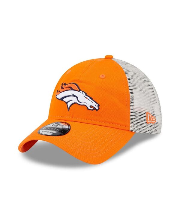 【送料無料】 ニューエラ メンズ 帽子 アクセサリー Men's Orange Natural Denver Broncos Loyal 9TWENTY Trucker Snapback Hat Orange, Natural