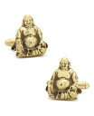 yz JtNX Y JtX{^ ANZT[ Smiling Buddha Cufflinks Gold