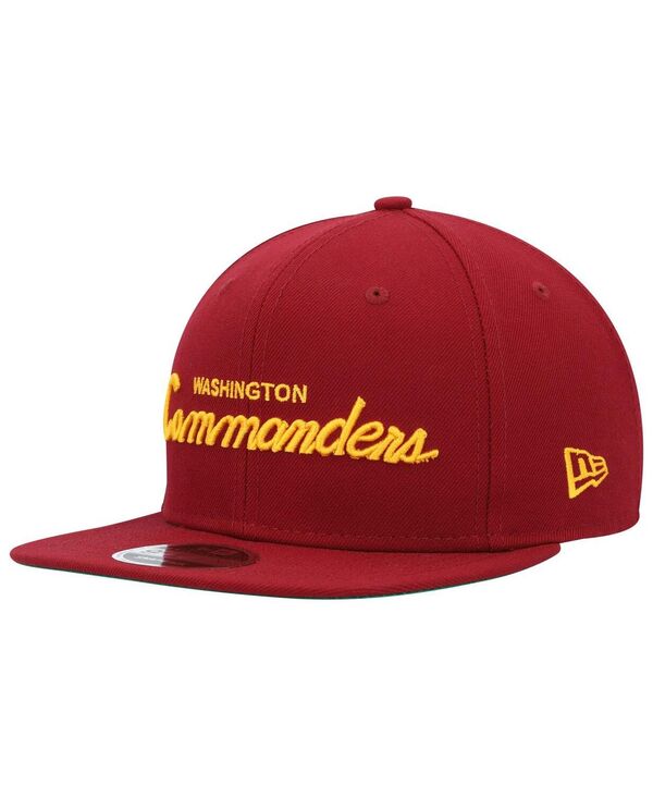 【送料無料】 ニューエラ メンズ 帽子 アクセサリー Men's Burgundy Washington Commanders Script&nbsp;Original Fit 9FIFTY Snapback Hat Burgundy