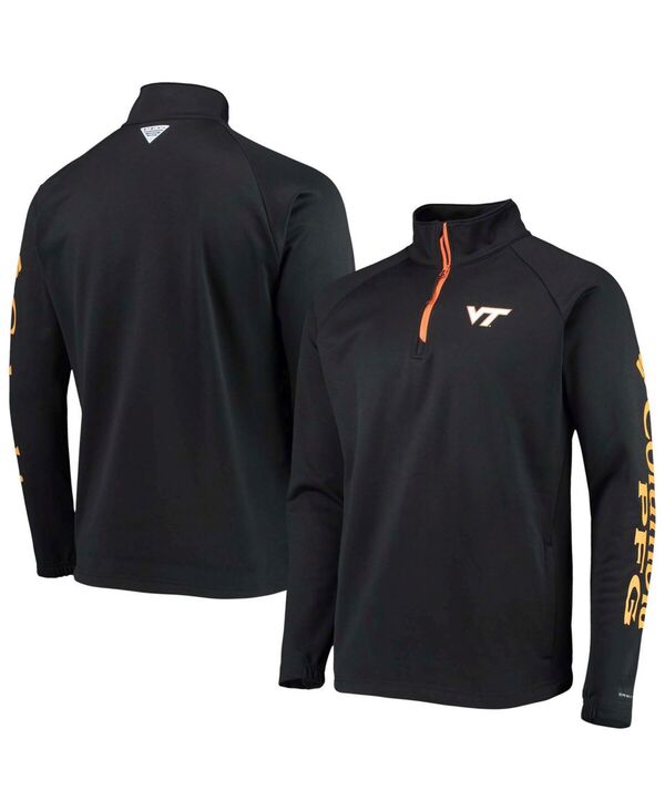 【送料無料】 コロンビア メンズ ジャケット・ブルゾン アウター Men's Black Virginia Tech Hokies Terminal Tackle Fleece Raglan Omni-Shade Quarter-Zip Jacket Black