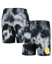 【送料無料】 ニューエラ メンズ ハーフパンツ・ショーツ ボトムス Men's Black Golden State Warriors Fleece Tie-Dye Shorts Black(4)