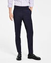 カルバン・クライン 【送料無料】 カルバンクライン メンズ カジュアルパンツ ボトムス Men's Skinny-Fit Infinite Stretch Suit Pants Navy