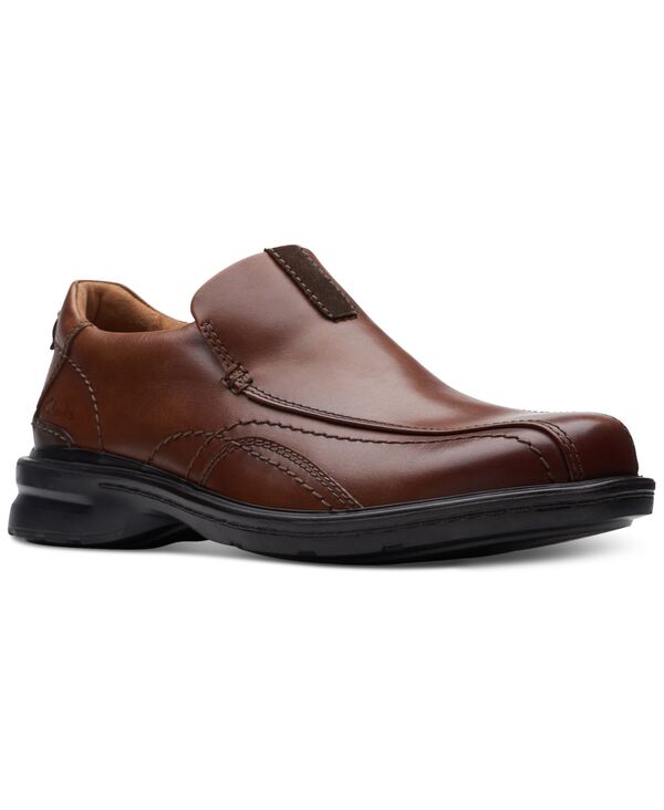 【送料無料】 クラークス メンズ スリッポン・ローファー シューズ Men's Gessler Step Loafers Dark Tan Leather