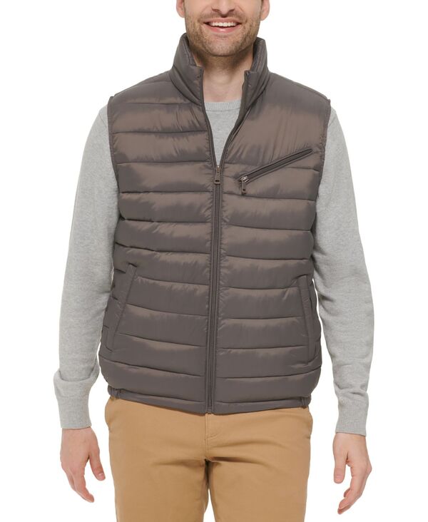 【送料無料】 コールハーン メンズ ジャケット ブルゾン アウター Men 039 s Zip-Front Puffer Vest Charcoal