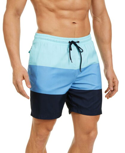 【送料無料】 クラブルーム メンズ ハーフパンツ・ショーツ 水着 Men's Colorblocked 7" Swim Trunks Blue Combo 【送料無料】 クラブルーム メンズ ハーフパンツ・ショーツ 水着 Men's Colorblocked 7" Swim Trunks Blue Combo