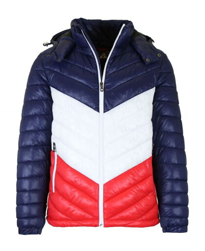 【送料無料】 ギャラクシーバイハルビック メンズ ジャケット・ブルゾン アウター Men's Heavyweight Quilted Hooded Puffer Bubble Jacket Multi 1