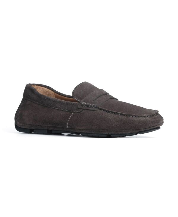 【送料無料】 アンソニー ヴィア メンズ スリッポン・ローファー シューズ Men s Cruise Driver Slip-On Leather Loafers Ash Gray