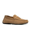 yz A\j[ BA Y Xb|E[t@[ V[Y Men's Cruise Driver Slip-On Leather Loafers Camel