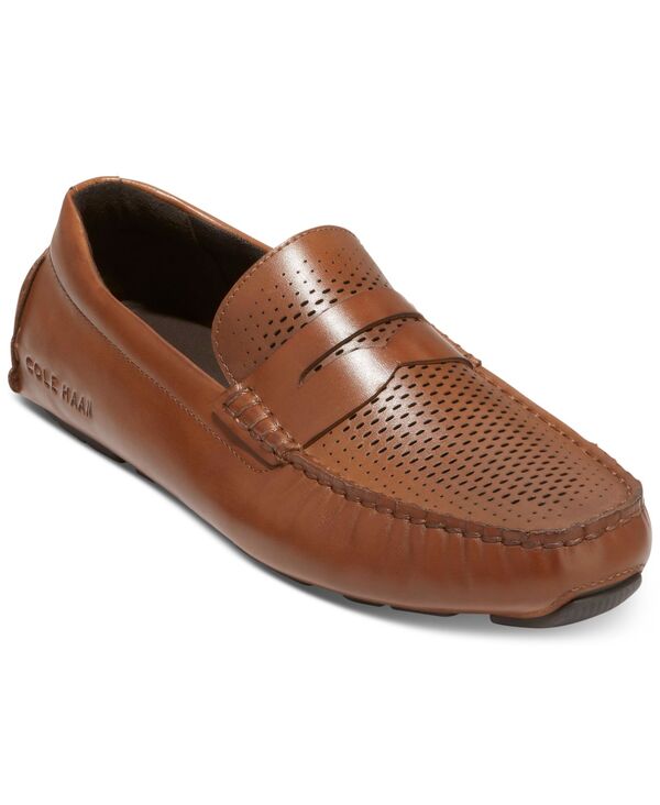 【送料無料】 コールハーン メンズ スリッポン・ローファー シューズ Men's Grand Laser Penny Driving Loafer Ch British Tan/ch Java