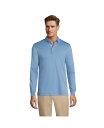 【送料無料】 ランズエンド メンズ ポロシャツ トップス Men's Long Sleeve Super Soft Supima Polo Shirt Muted blue