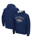 【送料無料】 コロシアム メンズ パーカー スウェット フーディー アウター Men 039 s Navy Nevada Wolf Pack Arch and Logo Pullover Hoodie Navy