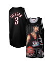 yz ~b`F&lX Y ^Ngbv gbvX Men's Allen Iverson Black Philadelphia 76ers Slam Player Tank Top Black