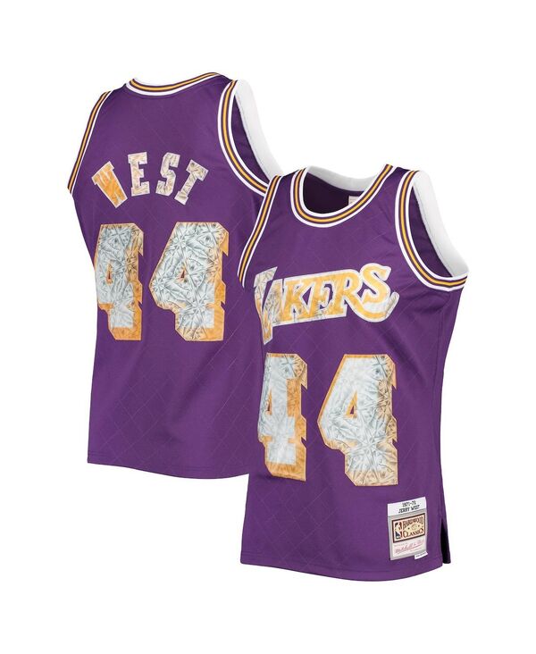 【送料無料】 ミッチェル&ネス メンズ シャツ トップス Men's Jerry West Purple Los Angeles Lakers 1971-72 Hardwood Classics 75th Anniversary Diamond Swingman Jersey Purple