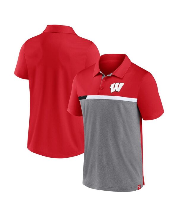 ̵ եʥƥ  ݥ ȥåץ Men's Branded Red and Heathered Gray Wis...