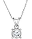 【送料無料】 トゥルーミラクル レディース ネックレス・チョーカー・ペンダントトップ アクセサリー Diamond 18" Pendant Necklace (1/2 ct. t.w.) in 14k White Yellow or Rose Gold White Gold