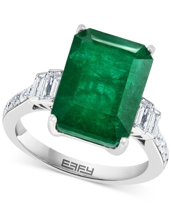 【送料無料】 エフィー レディース リング アクセサリー EFFY&reg; Emerald (8-1/2 ct. t.w.) & Diamond (1/2 ct. t.w.) Ring in 14k White Gold Emerald