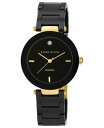 【送料無料】 アンクライン レディース 腕時計 アクセサリー Watch Women's Diamond Accent Black Ceramic Bracel...