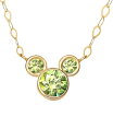 【送料無料】 ディズニー レディース ネックレス・チョーカー・ペンダントトップ アクセサリー Mickey Mouse Cubic Zirconia Birthstone Pendant Necklace with 15