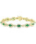 ̵ ե ǥ ֥쥹åȡХ󥰥롦󥯥å ꡼ EFFY® Emerald (3-1/10 ct. t.w.) & Diamond (2-3/8 ct. t.w.) Bracelet in 14k Gold Emerald