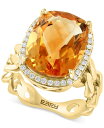 【送料無料】 エフィー レディース リング アクセサリー EFFY&reg; Citrine (12-1/3 ct. t.w.) & Diamond (1/4 ct. t.w.) Ring in 14k Yellow Gold Citrine