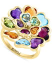 【送料無料】 エフィー レディース リング アクセサリー EFFY&reg; Multi-Gemstones (8-3/4 ct. t.w.) & Diamond (1/20 ct. t.w.) Heart Cluster Ring in 14k Gold Multi Color