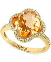 【送料無料】 エフィー レディース リング アクセサリー EFFY&reg; Citrine (5-1/6 ct.t.w.) & Diamond (1/8 ct. t.w.) Clover Ring in 14k Gold Citrine