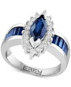 【送料無料】 エフィー レディース リング アクセサリー EFFY&reg; Sapphire (2-1/6 ct. t.w.) & Diamond (1/3 ct. t.w.) Marquise Halo Ring in 14k White Gold Sapphire