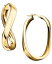 ̵ ꥢ  ǥ ԥ ꡼ Twisted Oval Hoop Earrings in 14k Gold Yellow Gold