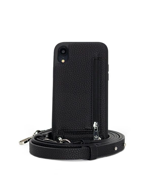  ヘラケース レディース PC・モバイルギアケース アクセサリー Crossbody XR IPhone Case with Strap Wallet Black