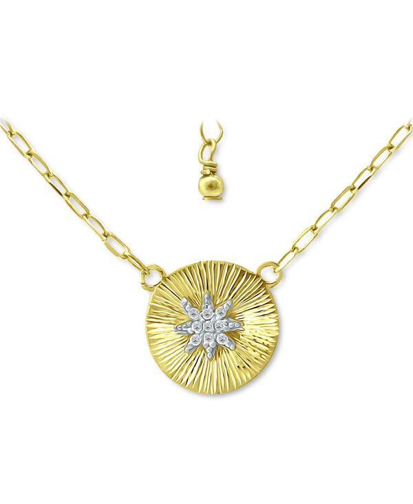 yz W[j xj[j fB[X uXbgEoOEANbg ANZT[ Cubic Zirconia Star Disc Pendant Necklace 16