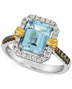 【送料無料】 ル ヴァン レディース リング アクセサリー Sea Blue Aquamarine (2 ct. t.w.) & Diamond (3/8 ct. t.w.) Ring in 14k Two-Tone Gold Aquamarine