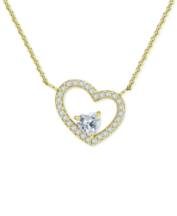 yz W[j xj[j fB[X lbNXE`[J[Ey_ggbv ANZT[ Cubic Zirconia Heart Pendant Necklace 16