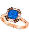 【送料無料】 ル ヴァン レディース リング アクセサリー Blueberry Tanzanite (1-3/8 ct. t.w.) Chocolate Diamonds (1/6 ct. t.w.) & Nude Diamonds (1/6 ct. t.w.) Ring in 14k Rose Gold No Color