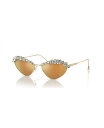 【送料無料】 スワロフスキー レディース サングラス・アイウェア アクセサリー Women's Sunglasses Mirror SK7009 Pale Go...