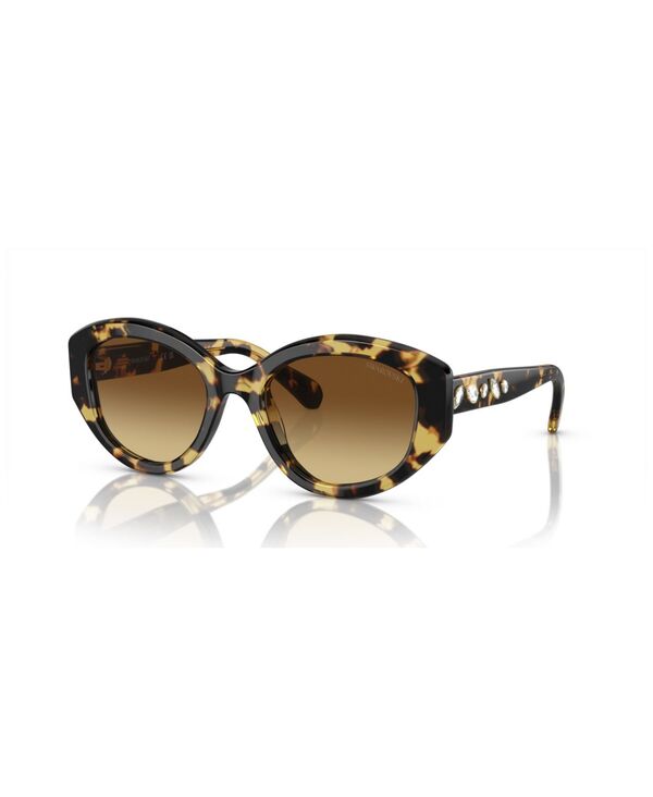 【送料無料】 スワロフスキー レディース サングラス・アイウェア アクセサリー Women's Sunglasses Gradient SK6005 Medium Havana