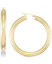 yz V AC X~X fB[X sAXECO ANZT[ Polished Hoop Earrings Gold over Silver