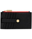 【送料無料】 ハミット レディース 財布 アクセサリー 210 West Leather Cardholder Black Brushed Gold Red Zip