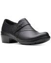 【送料無料】 クラークス レディース パンプス シューズ Women 039 s Angie Pearl Slip-On Shoes Black Leather