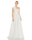 【送料無料】 マックダガル レディース ワンピース トップス Women's Embellished One Shoulder A Line Gown Ivor...