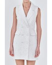 【送料無料】 エンドレスローズ レディース ワンピース トップス Women 039 s Laced Sleeveless Blazer Mini Dress White