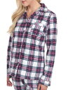 【送料無料】 ホワイトマーク レディース ナイトウェア アンダーウェア 3-Piece Cozy Pajama Set Purple/White Plaid