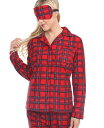 【送料無料】 ホワイトマーク レディース ナイトウェア アンダーウェア 3-Piece Cozy Pajama Set Red Plaid