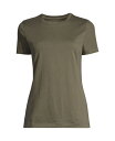 【送料無料】 ランズエンド レディース シャツ トップス Women 039 s Relaxed Supima Cotton Short Sleeve Crewneck T-Shirt Forest moss