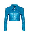 yz mN`[ fB[X WPbgEu] AE^[ Women's Shoulder Pad Crop Jacket Blue