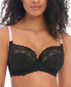 【送料無料】 フレイヤ レディース ブラジャー アンダーウェア Offbeat Underwire Side Support Bra AA5451 Black