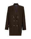 yz mN`[ fB[X WPbgEu] uU[ AE^[ Women's Double-Breasted Blazer Dark brown